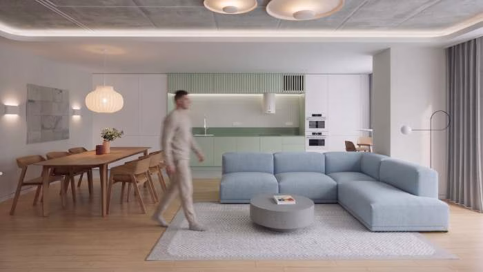 Интериорен дизайн дневна IRchitect